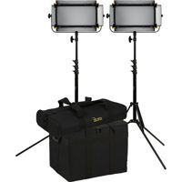 

Ikan Mylo Soft Bi-Color 2-Point LED Light Kit, Includes 2x Barndoors, 2x Compact Light Stands, 2x Dual Battery Charger, 2x Yoke, 4x Sony "L" Series Style Batteries