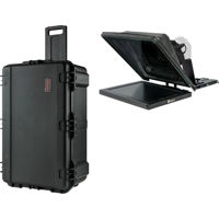 

Ikan PT4500-TK Professional 15" High-Bright Beam Splitter Teleprompter Travel Kit with Hard Case, 17' Reading Range, 1920x1080