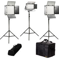 

Ikan Rayden Bi-Color 3-Point LED Light Kit, Includes 2x RB10 LED Light, 1x RB5 LED Light, 3x HD Stand, 3x Barn Door with Intensifier, 3x Gold Mount Battery Plate, 3x V-Mount Battery Plate, 3x Power Supply with Cable, 3x Remote Control, 3x Yoke Mount, 1x L