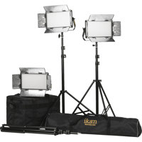 

Ikan Rayden Half x 1 Bi-Color 3-Point Panel LED Light Kit, Includes 3x Gold Mount Battery Plate, 3x HD Light Stand, 3x V-Mount Battery Plate, 3x Yoke Mount