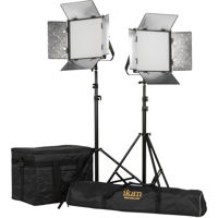 

Ikan Rayden Daylight 2-Point Panel LED Light Kit, Includes 2x RW10 LED Light, 2x HD Light Stand, 2x Barn Door with Intensifier, 2x Neutral Diffusion Panel, 2x Gold Mount Battery Plate, 2x V-Mount Battery Plate, 2x Power Supply with Cable, 2x Remote Contro