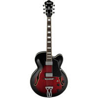 

Ibanez Artcore Series AF75 Hollow-Body Electric Guitar, Bound Rosewood Fretboard, Transparent Red Sunburst