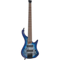 

Ibanez EHB1505 5-String Headless Electric Bass Guitar, Bound Panga Panga Fretboard, Pacific Blue Burst Flat