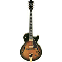 

Ibanez George Benson Signature GB10 Hollow Body Electric Guitar, Bound Ebony Fretboard, Brown Sunburst