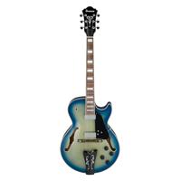 

Ibanez George Benson Signature GB10EM Hollowbody Electric Guitar, Bound Walnut Fretboard, Jet Blue Burst