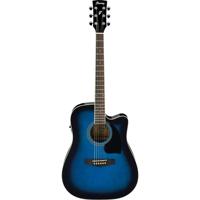 

Ibanez Performance PF15ECE Performance Dreadnought Acoustic Electric Guitar, Rosewood Fretboard, Transparent Blue Sunburst High Gloss