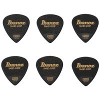 

Ibanez 0.8mm Thickness Pick, Grip Wizard, Sand Grip, Polyacetal, Medium, 6 Pack, Black