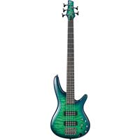 

Ibanez SR Series SR405EQM 5-String Electric Bass Guitar, Rosewood Fretboard, Surreal Blue Burst Gloss