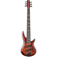 

Ibanez SRMS806 Multi Scale 2018 Bass Guitar, Bound Panga Panga Fingerboard, Brown Topaz Burst