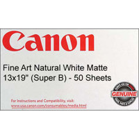 

Canon Fine Art Natural White Matte Surface Inkjet Paper, 14 mil., 230gsm, 13x19", 50 Sheets
