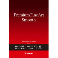 

Canon Premium Fine Art Smooth Cotton Matte Inkjet Paper, 16.5 mil, 310gsm, 13x19", 25 Sheets