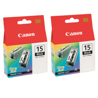 

Canon 2 Pack BCI-15 Black Ink Tank Twin Pack for iP90v, iP90, i80, i70