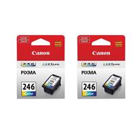 Canon 2 Pack CL-246 Color Ink Cartridge for PIXMA MG Inkjet Printers - 9ml