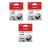 Canon 3 Pack CL-246 Color Ink Cartridge for PIXMA MG Inkjet Printers - 9ml