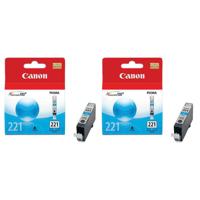 

Canon 2 Pack CLI-221C Cyan Color Ink Tank for Pixma Inkjet Printers