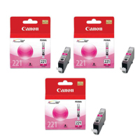 

Canon 3 Pack CLI-221M Magenta Color Ink Tank for Pixma Inkjet Printers