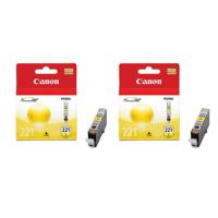 

Canon 2 Pack CLI-221Y Yellow Color Ink Tank for Pixma Inkjet Printers