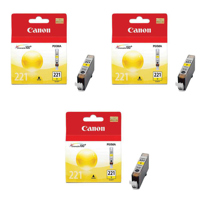 

Canon 3 Pack CLI-221Y Yellow Color Ink Tank for Pixma Inkjet Printers