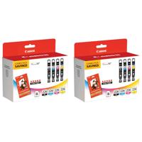 

Canon 2 Pack CLI226 Inkjet Colorpack (Black, Cyan, Magenta, Yellow) with PP201 Photo Paper Plus Glossy II 4x6" (50 Sheets)