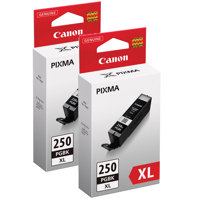 

Canon 2 Pack PGI-250XL Pigment Black Ink Tank