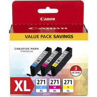 

Canon CLI-271 XL 3-Pack Ink Tanks - Cyan, Magenta, Yellow