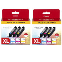 

Canon 2 Pack CLI-271 XL 3-Pack Ink Tanks - Cyan, Magenta, Yellow