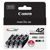 

Canon CLI-42 Color 4 Ink Value Pack for PIXMA PRO-100 Printer - Includes: 2x Black Cartridges, 1x Light Gray Cartridge, 1x Gray Cartridge