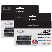 

Canon 2 Pack CLI-42 Color 8 Ink Value Pack - Includes: Photo Black, Gray, Light Gray, Cyan, Magenta, Yellow, Photo Cyan, and Photo Magenta