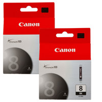 

Canon 2 Pack CLI-8Bk Black Ink Cartridge for Many Pixma Series Inkjet Printers.