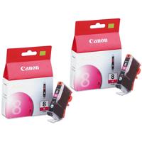 

Canon 2 Pack CLI-8M Magenta Ink Cartridge for Many Pixma Series Inkjet Printers.