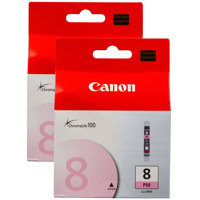 

Canon 2 Pack CLI-8PM Photo Magenta Ink Cartridge for Many Pixma Series Inkjet Printers.