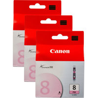 

Canon 3 Pack CLI-8PM Photo Magenta Ink Cartridge for Many Pixma Series Inkjet Printers.