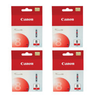 

Canon 4 Pack CLI-8 Red Ink Cartridge for Pro9000, Pro9000 Mark II Printers.