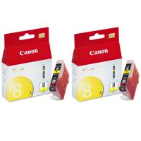 

Canon 2 Pack CLI-8Y Yellow Ink Cartridge for Many Pixma Series Inkjet Printers.