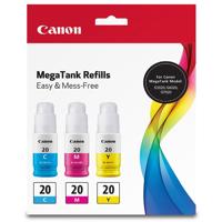 

Canon GI-20 Cyan/Magenta/Yellow Ink Bottle Value Pack