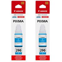 

Canon 2 Pack GI-290 Cyan, Pigment Ink Bottle for MegaTank Printers, 70 ml.