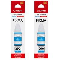 

Canon 2 Pack GI-290 Cyan, Pigment Ink Bottle for MegaTank Printers, 70 ml.