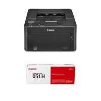 

Canon imageCLASS LBP162dw Wireless Monochrome Mobile Ready Duplex Laser Printer, 30ppm, 250 Sheet Capacity - With Canon 051H Black Toner Cartridge 4000 Pages Yield