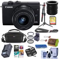 

Canon EOS M200 Mirrorless Camera with EF-M 15-45mm f/3.5-6.3 IS STM Lens Black - Bundle With Camera Case, 32GB SDHC Card, Spare Battery, Compact Charger, Peak Cuff Wrist Strap, Software And More