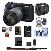 

Canon EOS M6 Mark II Mirrorless Camera with EFM 18-150mm IS STM Lens & EVF-DC2 Viewfinder Black - BUNDLE With 32GB SDHC Card, 55mm Filter Kit, Camera Case, Cleaning Kit, Screen Protector, MAC Software