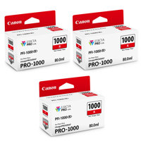 

Canon 3 Pack PFI-1000R Red LUCIA PRO ink for imagePROGRAF PRO-1000