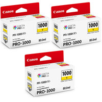 

Canon 3 Pack PFI-1000Y Yellow LUCIA PRO ink for imagePROGRAF PRO-1000