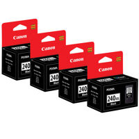 

Canon 4 Pack PG-240XXL Extra High Capacity Black Ink Cartridge - 21 ml