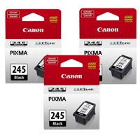 

Canon 3 Pack PG-245 Black Ink Cartridge for PIXMA MG Printers - 8.0ml