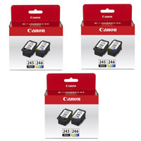 

Canon 3 Pack PG-245 Black & CL-246 Color Ink Cartridge Value Pack for PIXMA Printers