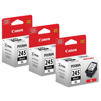

Canon 3 Pack PG-245 XL High Capacity Black Ink Cartridge for PIXMA MG Printers - 12ml