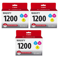 

Canon 3 Pack PGI-1200 Cyan/Magenta/Yellow Ink Cartridges for MAXIFY MB2020/MB2320, 1500 Pages Yield, 3 Pack