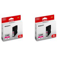 

Canon 2 Pack PGI-2200 XL Magenta Pigment Ink Tank for Canon IB4020, MB5020, MB5320 Printers, 1500 Pages Yield