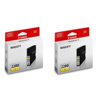 

Canon 2 Pack PGI-2200 Yellow Pigment Ink Tank for Canon Printers, 700 Pages Yield