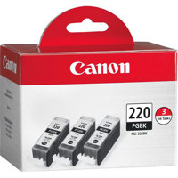 

Canon Combo Triple Pack of PGI-220BK Black Ink Tanks for Pixma Inkjet Printers